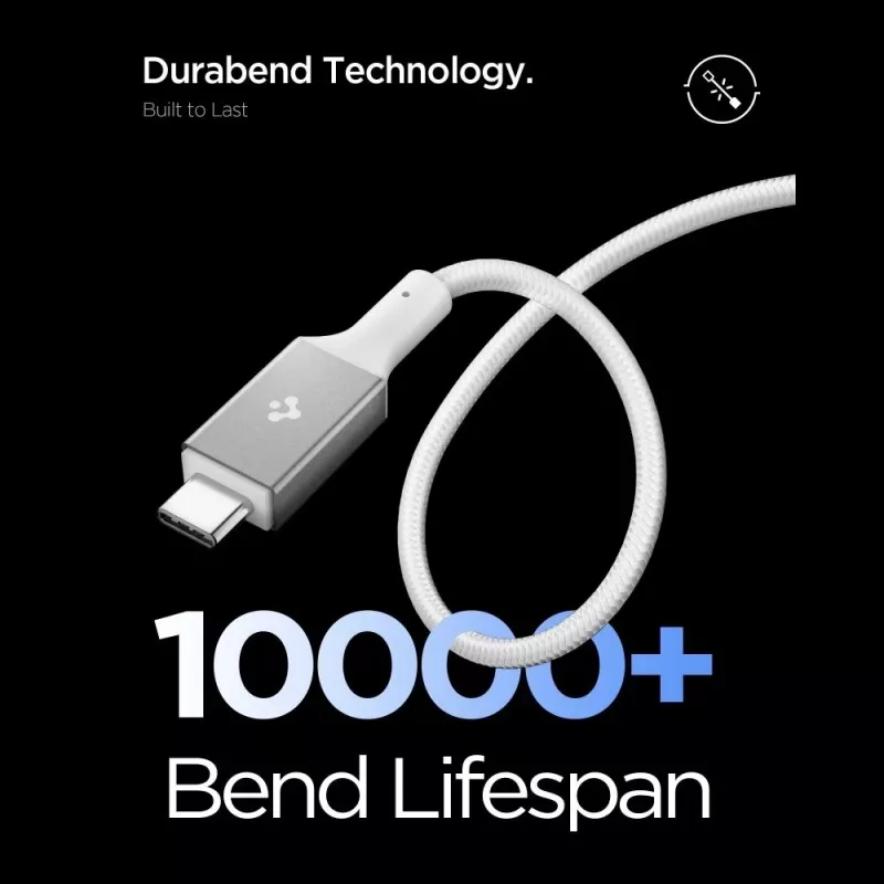 SPIGEN EB10015CC Essential USB-C - USB-C -kaapeli 100W 150cm valkoinen