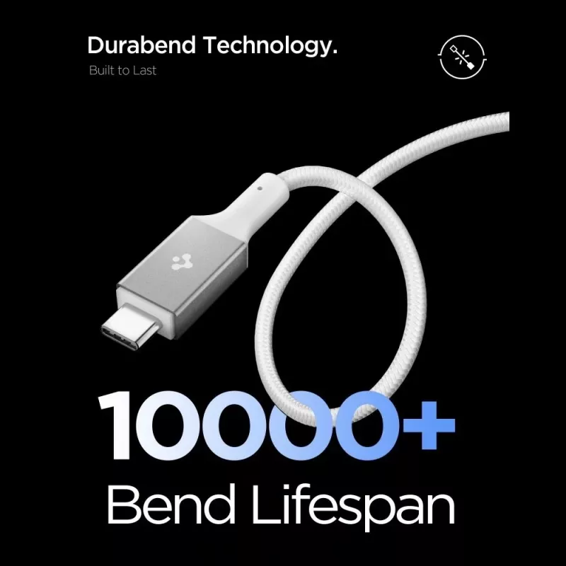 SPIGEN EB24015CC Essential Type-C -kaapeli 240W 150cm valkoinen