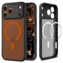 Spigen Ultra Hybrid Mag MagSafe -kuori iPhone 17 Pro, Frost Black/Orange