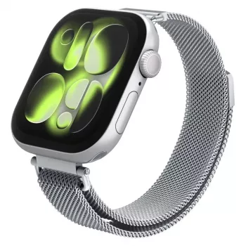 Spigen WBM4 ruostumaton teräs -ranneke Apple Watch 8/9/10/11/SE (40/41/42mm) hopea