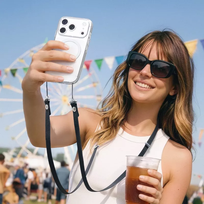 Spigen DA30L Lanyard Strap Crossbody musta