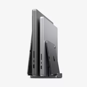 SPIGEN LD208S4 pystysuora kannettavan tietokoneen teline vaaleanharmaa