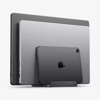 SPIGEN LD208S4 pystysuora kannettavan tietokoneen teline vaaleanharmaa