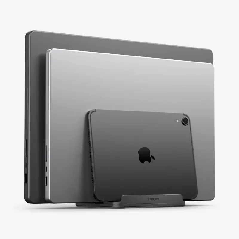 SPIGEN LD208S4 pystysuora kannettavan tietokoneen teline vaaleanharmaa
