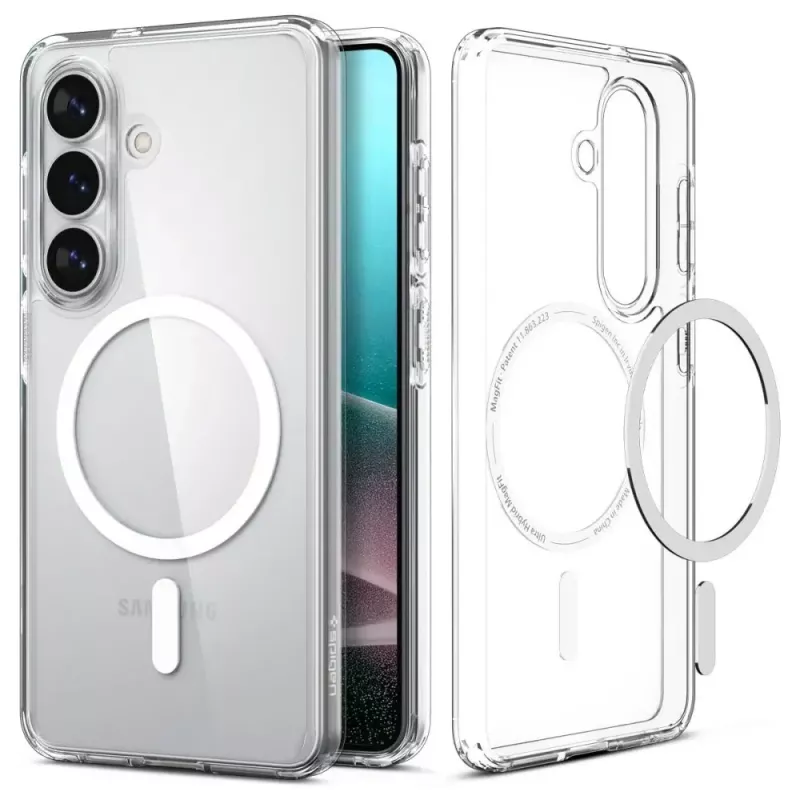 Spigen Ultra Hybrid Mag MagSafe Galaxy S26+ Plus Clear/White