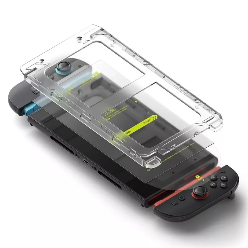 Ringke Easy Slide 2 kpl:n pakkaus karkaistu lasi näytönsuojakalvo Nintendo Switch 2 läpinäkyvä