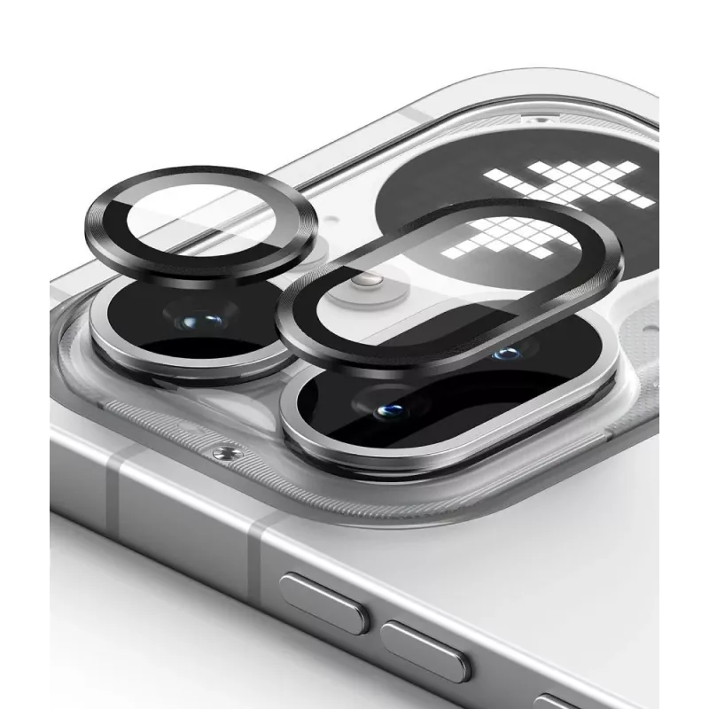 Ringke kamerakehyksen suoja 2 kappaleen pakkaus Nothing Phone (4a) Pro -puhelimelle, musta