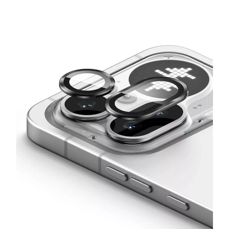 Ringke kamerakehyksen suoja 2 kappaleen pakkaus Nothing Phone (4a) Pro -puhelimelle, musta
