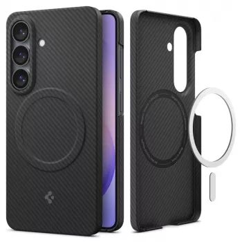 SPIGEN AirSkin Aramid Mag MagSafe -kuori Samsung Galaxy S26 musta