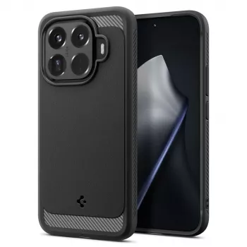 Spigen Rugged Armor -kuori Xiaomi 15T Pro, mattamusta