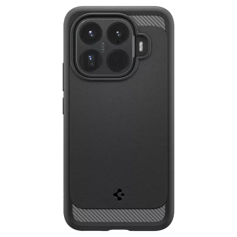 Spigen Rugged Armor -suojakuori Xiaomi 15T Pro -puhelimelle, matta musta
