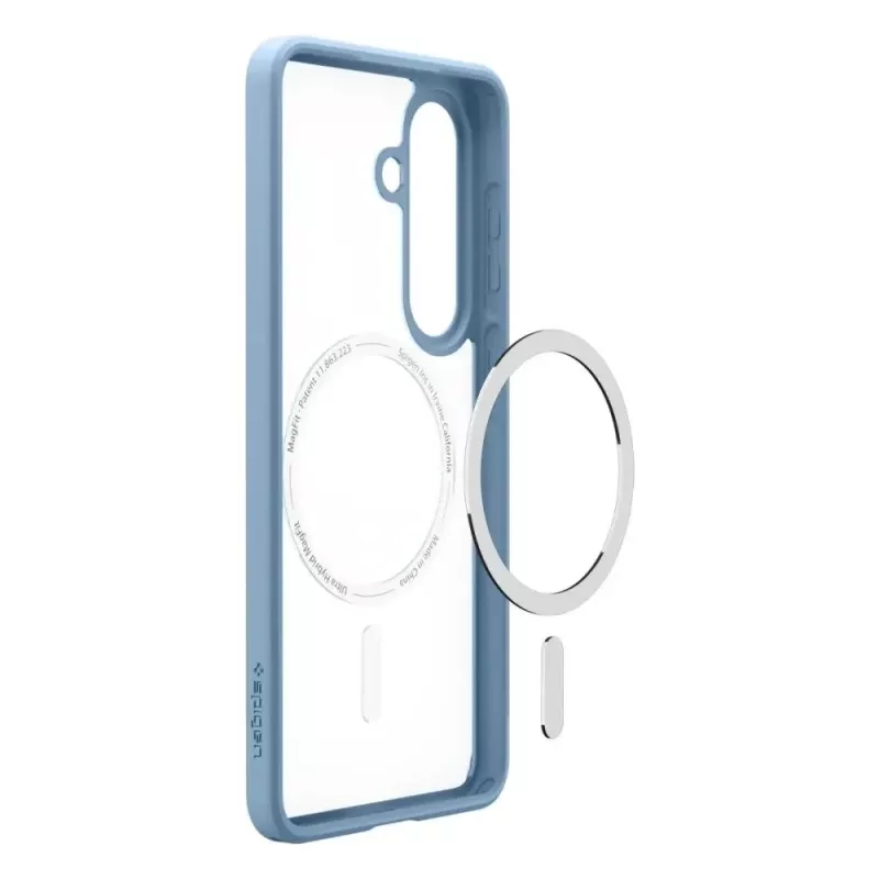 Spigen Ultra Hybrid Mag MagSafe -kuori Samsung Galaxy S26+ - Crystal Clear Blue