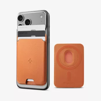 SPIGEN VALENTINUS MAGSAFE UNIVERSAL MAGNETIC CARD HOLDER metallinen oranssi
