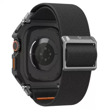 SPIGEN Lite Fit Pro & karkaistu lasi Apple Watch Ultra 1 / 2 / 3 (49 mm) matta musta