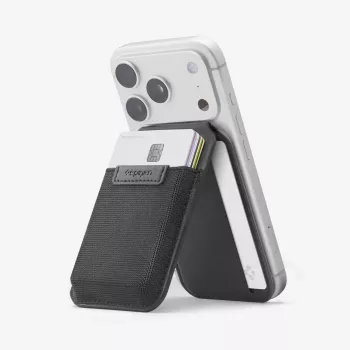 SPIGEN S314-4 Slim Fold Tripod Wallet MagSafe musta