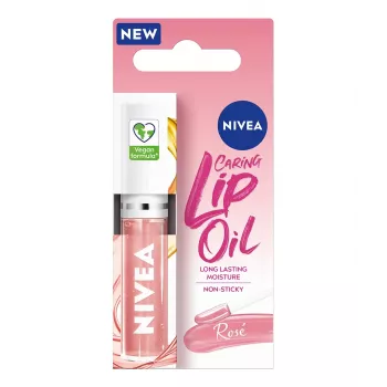 NIVEA Caring Lip Oil Rose huuliöljy 5,5 ml
