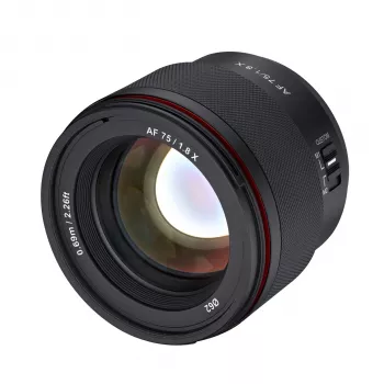 Samyang AF 75mm f/1.8 FE -objektiivi Fujifilm X -kiinnitykselle