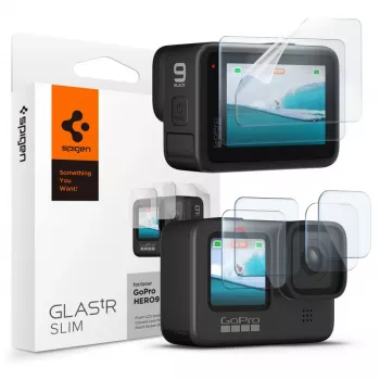 Spigen Glas.TR Slim + Film 2-set näytön ja linssin suojasarja GoPro Hero 12/11/10/9 (2 sarjaa)