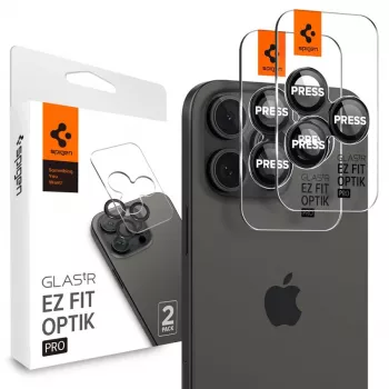 Spigen Optik.TR EZ Fit kameransuoja 2 kpl:n pakkaus iPhone 14 Pro / 14 Pro Max - musta