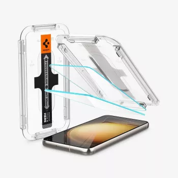 Spigen Glas.tR EZ Fit karkaistu lasinen näytönsuojakalvo Samsung Galaxy S23 -laitteelle (2 kpl:n pakkaus) läpinäkyvä