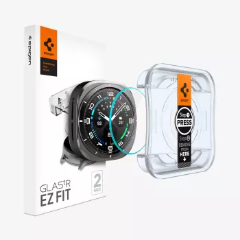 Spigen Glas.tR EZ Fit karkaistu lasi -näytönsuojakalvo Samsung Galaxy Watch Ultralle (47 mm) - 2 kpl:n pakkaus - kirkas