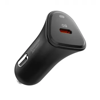 SPIGEN ESSENTIAL EV301 1-PORTTINEN AUTOLATURI 30W MUSTA