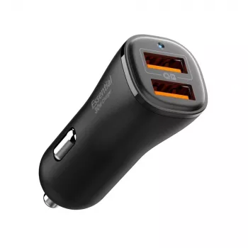 SPIGEN Essential EV302 2-porttinen autolaturi 30W musta