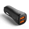 SPIGEN Essential EV302 2-porttinen autolaturi 30W musta