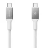Spigen Essential USB-C - USB-C -kaapeli 100W 1 m valkoinen
