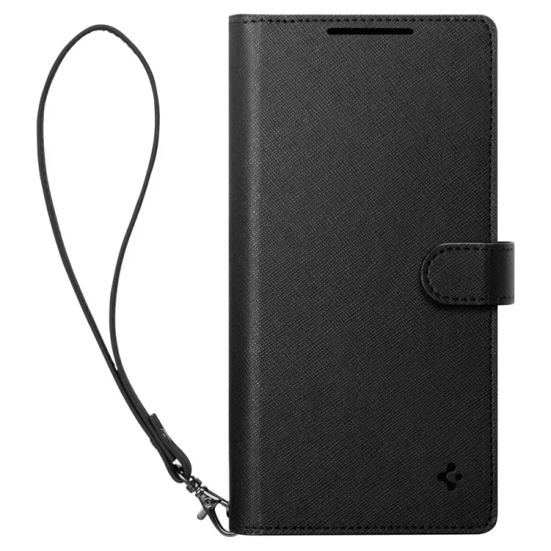 SPIGEN Wallet S -kotelo Samsung Galaxy S25+ Plus musta