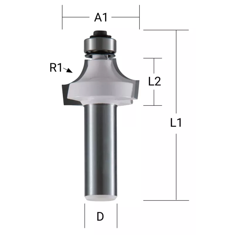 Makita pyöristysjyrsinterä - 19 mm