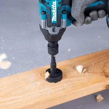 Makita B-68454 3/8 tuuman neliö - 1/4 tuuman kuusiokanta teräadapteri varmistustapilla