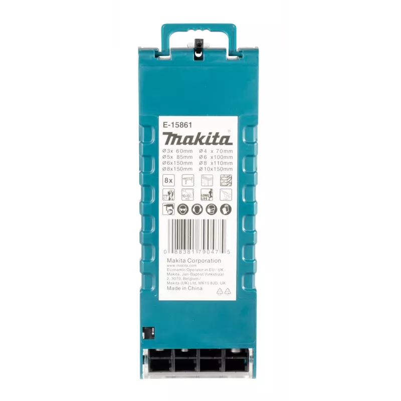 Makita E-15861 SDS-Plus poranteräsarja 8-osainen, kovametalliterillä