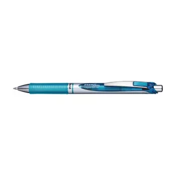 Pentel EnerGel Xm painonappigel-kynä - vaaleansininen muste - 0.35 mm neulapiste - sininen runko - kumipinta
