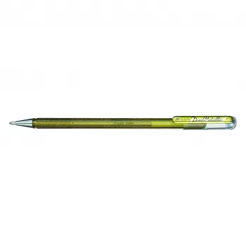 Pentel Hybrid Dual Metallic gel-kynä - kulta - 1,0 mm - korkilla