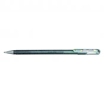 Pentel Hybrid Dual Metallic gel-kynä - metallihopea - 1.0 mm - korkilla