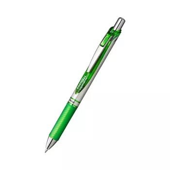 Pentel EnerGel Xm painonappigel-kynä - vihreä - 0.35 mm - hopeiset yksityiskohdat