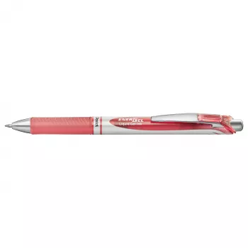Pentel EnerGel BL77 painokynä - pinkki - korallinpunainen - hopea - pyöreä - 0,7 mm - vesipohjainen muste