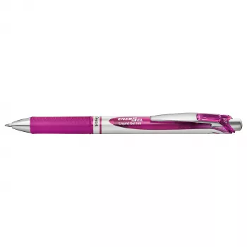 Pentel Energel BL77 painokynä - magenta muste - 0,7 mm - keskikärki - hopeiset yksityiskohdat