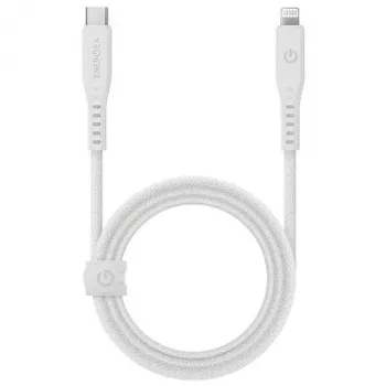 ENERGEA Flow USB-C - Lightning -kaapeli 1,5m valkoinen 60W 3A PD pikalataus MFi