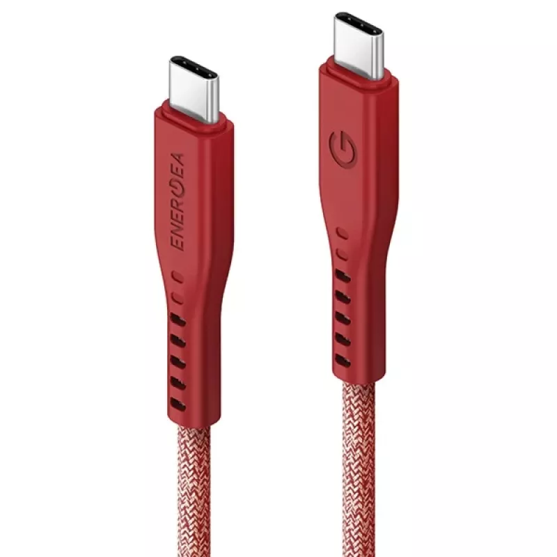 ENERGEA Flow USB-C - USB-C -kaapeli 1,5m punainen 240W 5A PD pikalataus