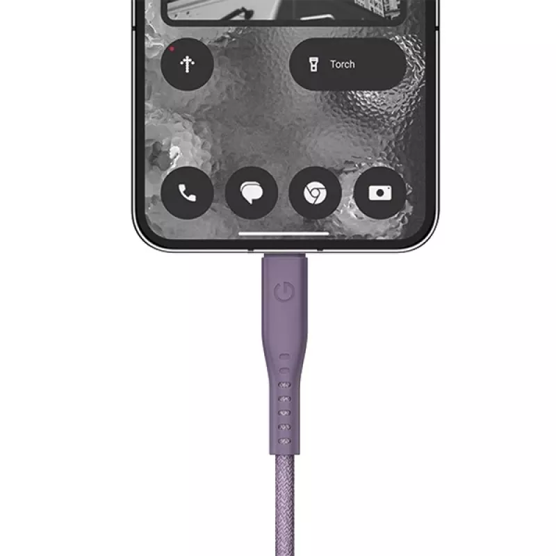 ENERGEA Flow USB-C - USB-C -kaapeli 1,5m violetti 240W 5A PD pikalataus