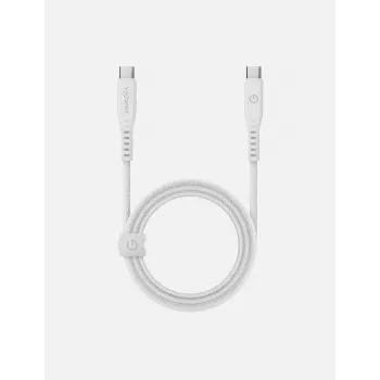 ENERGEA Flow USB-C - USB-C -kaapeli 1,5m valkoinen 240W 5A PD pikalataus