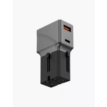 ENERGEA TravelWorld 1A1C 25W yleinen matkasovitin Gunmetal