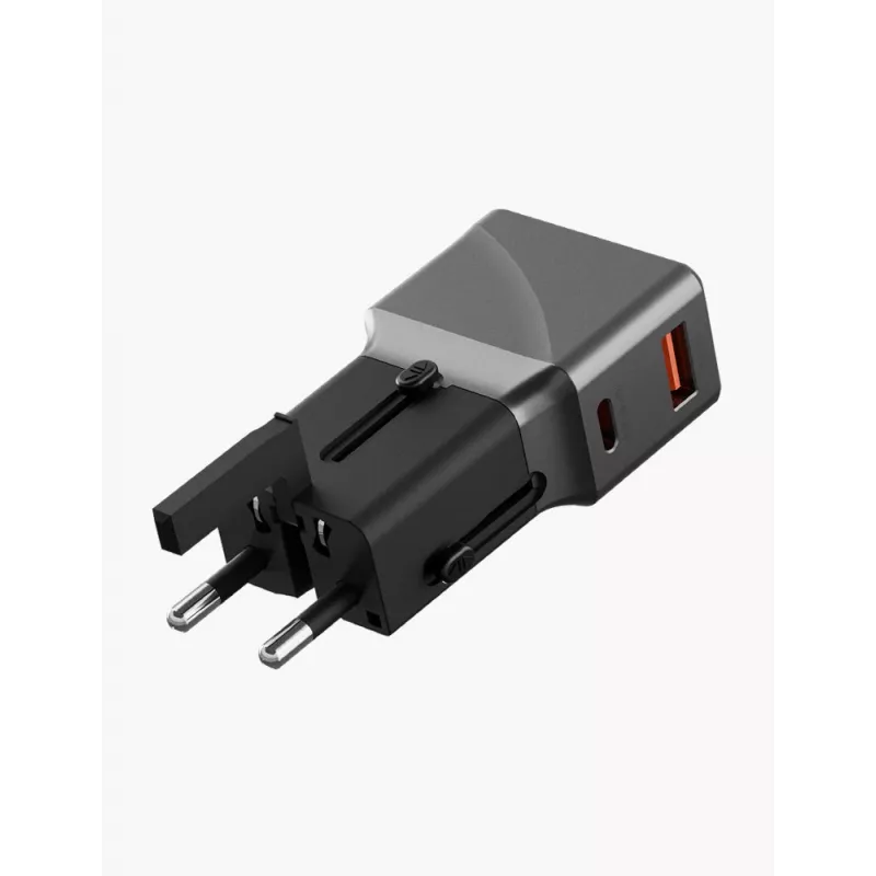 ENERGEA TravelWorld 1A1C 25W yleinen matkasovitin Gunmetal
