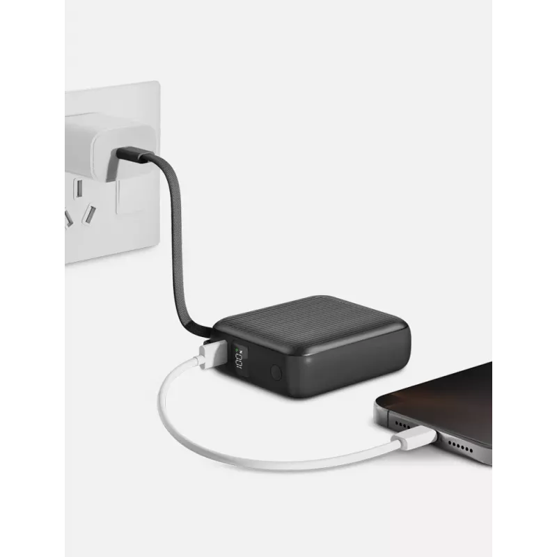 Energea Integra Mini 10000mAh varavirtalähde USB-C PD 35W harmaa