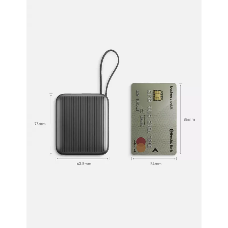 Energea Integra Mini 10000mAh varavirtalähde USB-C PD 35W harmaa