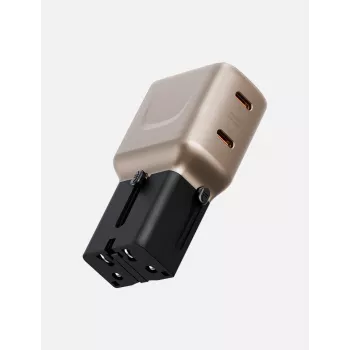 ENERGEA TravelGoAdapter 45 2xUSB-C 45W seinälaturi kulta-musta