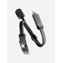 ENERGEA Sheath Key 2-in-1 USB-C - USB-C/USB-A -kaapeli 15cm gunmetal