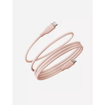 ENERGEA Helix 60 USB-C - USB-C -magneettikaapeli 480Mbps 60W 1,5m pinkki